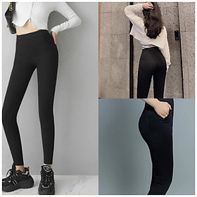 Quần legging nữ dài 4 túi trước sau, quần đẹp tôn dáng