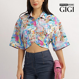 GIGI - Áo sơ mi nữ ngắn tay phom croptop thời trang G1106T221260