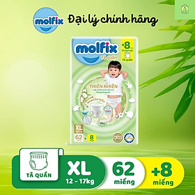 (MẪU MỚI 2024) Tã/bỉm quần Molfix Thổ Nhĩ Kỳ size XL62+6 Vaca Baby House