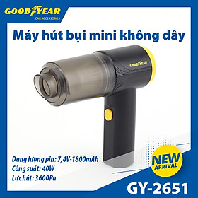 Máy Hút Kiêm Thổi Bụi Cầm Tay GOODYEAR GY-2651 Siêu Mini Sạc Điện Thông Minh - Nhập Khẩu Chính Hãng
