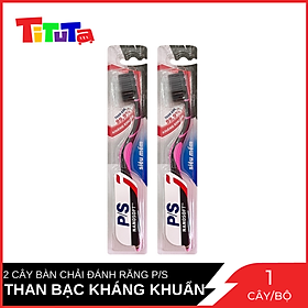 COMBO 2 Bàn Chải Đánh Răng P/S Than Bạc Siêu Mềm Kháng Khuẩn 99.9% x 2