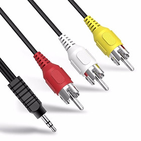 Cáp chuyển từ cổng âm thanh jack 3.5mm sang AV 3 RCA hoa sen