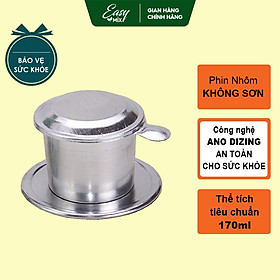 Mua Phin Pha Cà Phê Nhôm Nguyên Chất Không Sơn Thể Tích 170ml Miệng 7cm