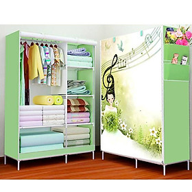 Tủ Vải Đựng Quần Áo 3D - 2 BUỒNG