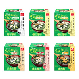 Combo 6 hộp Canh rong biển Asuzac (40g x 6 hộp) - Đủ 5 loại canh rong biển Asuzac