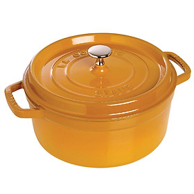 Nồi gang tròn Staub Vàng mù tạt 22cm