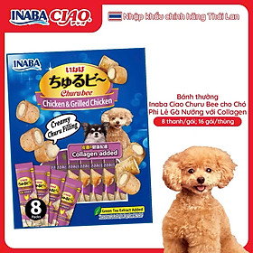 BÁNH THƯỞNG CHO CHÓ INABA CIAO CHURU BEE PHI LÊ GÀ NƯỚNG BỔ SUNG CANXI & COLLAGEN [ TÚI 80G