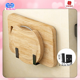 Kệ nhà bếp, giá treo gia vị, giá đựng ống đũa, thớt bằng nhôm cao cấp chống xước VANDO - 502. Giá treo thớt 2 móc