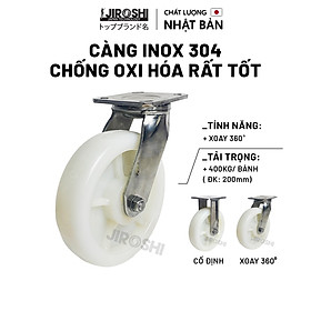Mua Bánh xe đẩy hàng tải trọng lớn chống hóa chất JIROSHI  bánh xe PA độ bền cao công nghệ nhật bản