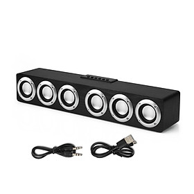 M1 Wooden Desk Speaker Bluetooth HiFi Music Player Wooden Sound Bar 20W Powerful Stereo Home Wireless Soundbar Speaker