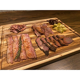 Mua Thớt gỗ teak hình chữ nhật 610 x 458 x 38 mm - Thớt gỗ trang trí đồ ăn kiểu dáng Vintage decor Wood Carving Board