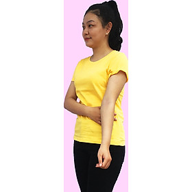 Áo thun trơn nữ thoát nhiệt Nhật Bản GOKING, 100% cotton siêu thoáng mát, đánh bay cơn nóng mùa hè