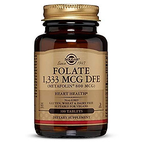 Folate 1,333 MCG DFE (Metafolin 800 mcg) Tablets - 100 Count