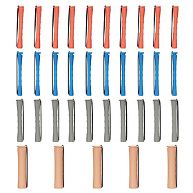 35Pcs Hair Roots Perm Rod Bars Salon Hair Roller Curling Curler Rubber Band Hair Clip Hairdressing Styling Tool Mixed