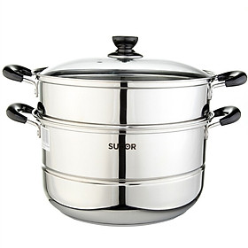 Nồi Hấp Inox Hai Tầng Supor SZ28B5