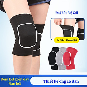 Bảo vệ đầu gối, Bộ 2 bó gối thể thao (Mẫu 03) chính hãng, có đệm gối - Đai cuốn bảo vệ đầu gối tập yoga, gym thể thao( Có 8 Màu)[Giá 1 Đôi