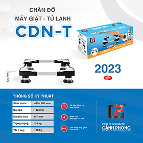 Chân đế tủ lạnh, chân máy giặt đa năng inox cao cấp có thể điều chỉnh kích thước 48-60cm CDN-T,CTL-T - Hàng Chính Hãng