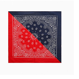 Khăn bandana turban kích thước 54x54cm phối mầu cá tính - BND02 Đỏ đen