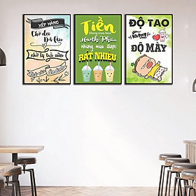 TRANH CANVAS - TRANH TREO TƯỜNG TRANG TRÍ QUÁN TRÀ SỮA