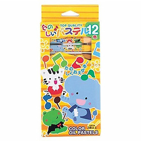 Set 12 Bút Sáp Dầu Tô Màu Cho Bé - nội địa Nhật Bản