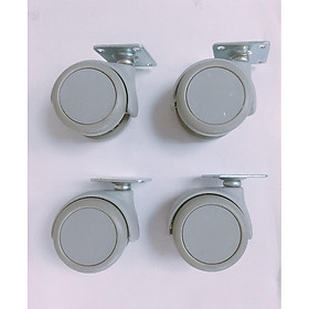 Bộ 4 bánh xe càng xoay 360 độ 38-50mm cho ghế/bàn xoay văn phòng nội thất - tải 40kg - Happy MoveThái Lan