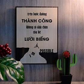 Mua Tranh gỗ treo tường_Trên bước đường thành công không có dấu chân kẻ lười biếng_CRN_01