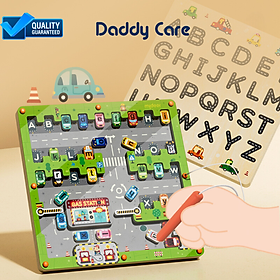 Bảng chữ cái nam châm, bảng gỗ mê cung Mideer Magnetic Maze- Parking Lot