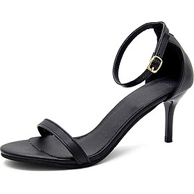 IELGY Sandals female Korean version of the word buckle with fashion wild fine wild high heels women