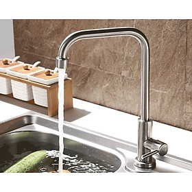 Mua Vòi bếp chỉ lạnh cổ vuông loại nhỏ cao 31 SUS304 + dây cấp