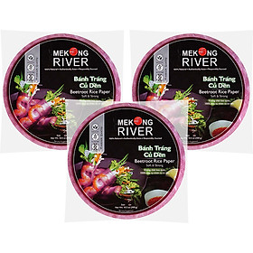 Combo 3 Túi Bánh Tráng Củ Dền MeKong River 22cm 300g