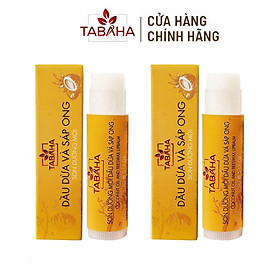 Combo 2 Cây Son Dưỡng Môi TABAHA Dầu Dừa Sáp Ong 5g