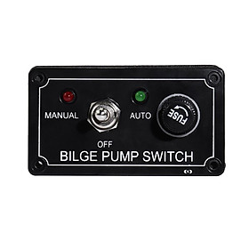 12V DC Bilge Pump Switch Control Panel LED Marine Manual / Off / Auto