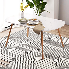 Mua Bàn Ăn Gỗ Vân Đá Trắng Hình Chữ Nhật 1m2 Bo Góc Decor Trang Trí Nội Thất Phòng Ăn Gia Đình Đẹp