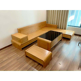 Mua Bộ sofa góc gỗ sồi mẫu hiện đại góc 2m80 x 1m80