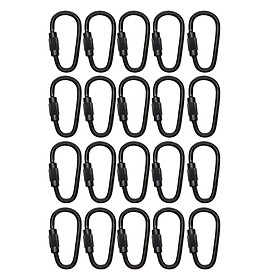 20 Pieces Small Locking Carabiner Clip 1 inch Mini Carabiner Clip for Keys