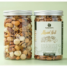 Hạt dinh dưỡng mix 7 loại TANU NUTS , hạt ngũ cốc bà bầu gồm macca, óc chó, hạnh nhân, điều, nho, xoài, việt quất