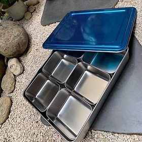 Mua Khay Inox 6 Ngăn Đựng Gia Vị
