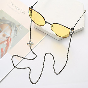 Chain glasses dây đeo gọng kiếng hoạ tiết hoa 4 cánh quý tộc siêu sang chảnh phụ kiện kính cận kính thời trang kính râm unisex