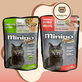 Pate cho mèo MININO 70g - gà & rau củ