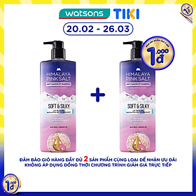 Dầu Gội Sạch Gàu Muối Hồng Himalaya Mềm Mượt Óng Ả Soft and Silky 650ml