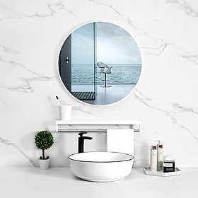 Mua Gương nhà tắm khung nhôm cao cấp Bảo Long  gương tròn treo tường đường kính 40cm-60cm