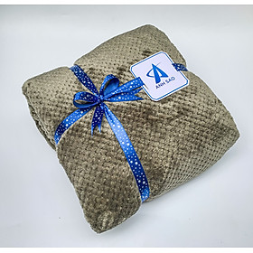 Mua Mền lông cừu vân hạt bắp vải microfiber cao cấp A 1m6x2m  - mềm mại  ấm áp  thấm hút tốt