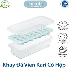 Mua Khay Làm Đá  Khay Đá Kari Inochi - Khay Đá Dẻo Việt Nhật  Nhựa Dẻo Cao Cấp Kháng Khuẩn - Khử Mùi