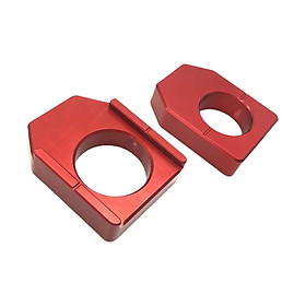 2 Pieces Motorbike Rear Axle Chain Adjuster Blocks, Aluminum Alloy, for CR125R Crf450x Crf250R Crf250RX Crf450R Accessories