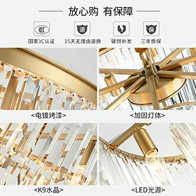 Mua Đèn mâm Ca Sỹ Pha Lê ốp trần vuông KT 65x65xh45cm  đèn ốp trần  cụm đèn pha lê   đèn ốp trần sảnh M9151 DT
