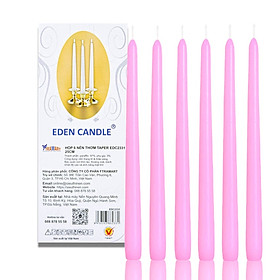 Hộp 6 Cây Nến Thơm Taper Quang Minh Candle NQM1991 (25cm) - Hồng