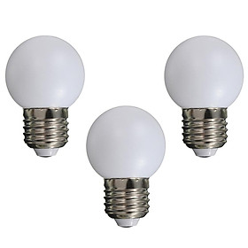 3 Piece E27 Screw Base 1W LED Golf Ball Light Bulb Globe Lamp for Holiday Party Decoration 220V -Warm White