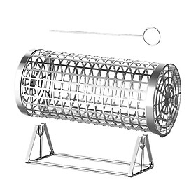 Rolling Grill Basket Grill Grilling Basket for Meat Veggies Camping