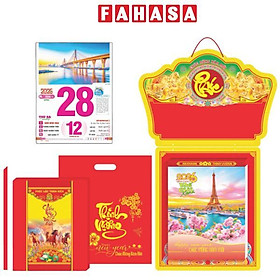 Lịch Bloc Siêu Cực Đại - Phong Cảnh Thế Giới - Bảng Treo Metalize - 29 x 42 cm - TĐ3