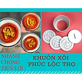 Khuôn làm bánh in hình phúc lộc thọ khuôn xôi đơn giản nhanh chống tiện lợi cao cấp